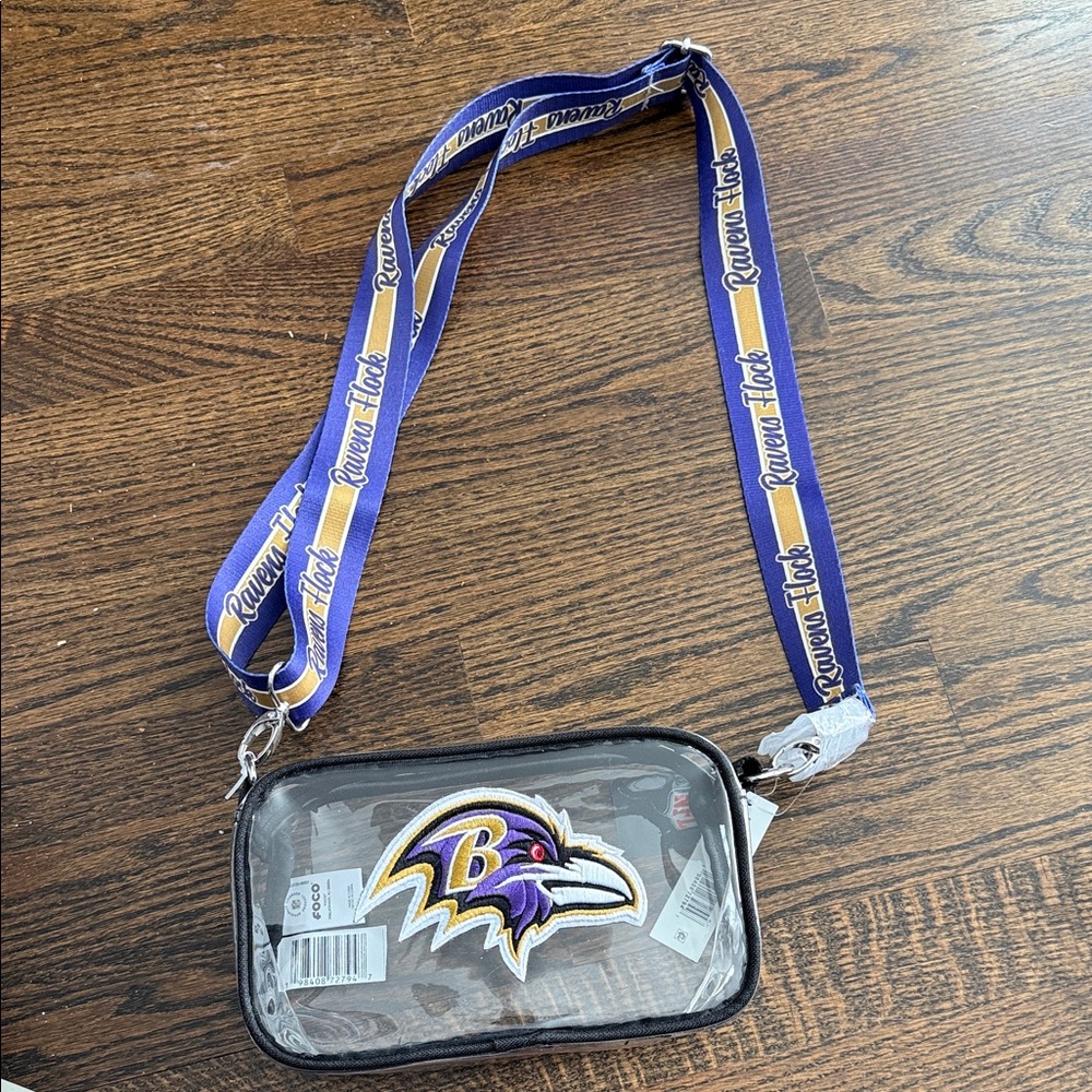 NFL ravens Clear Crossbody Bag with Team Logo